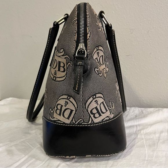 DOONEY & BOURKE Signature Large  Black Grey Dome Satchel Tote Shoulder B… - Picture 4 of 9